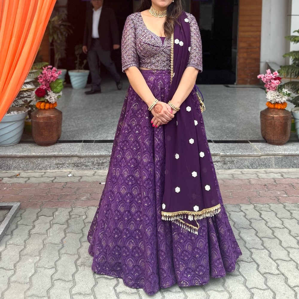 Heavy designer lehenga set - Picture 5 of 15